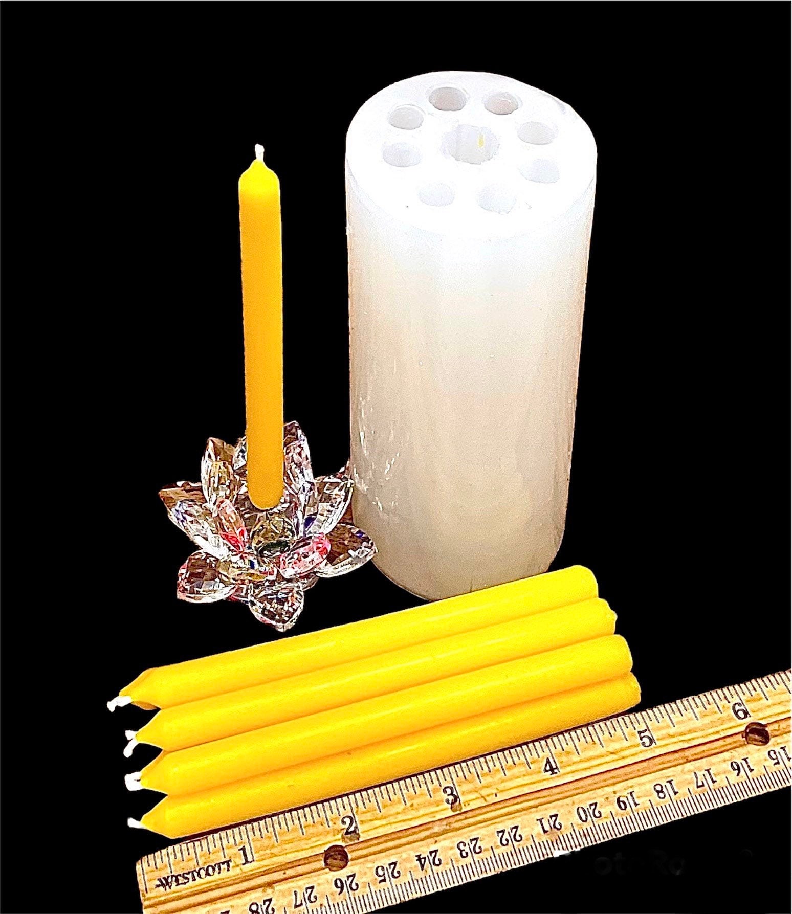 3 5/8” silicone crayon mold - mini taper Mold - birthday candle