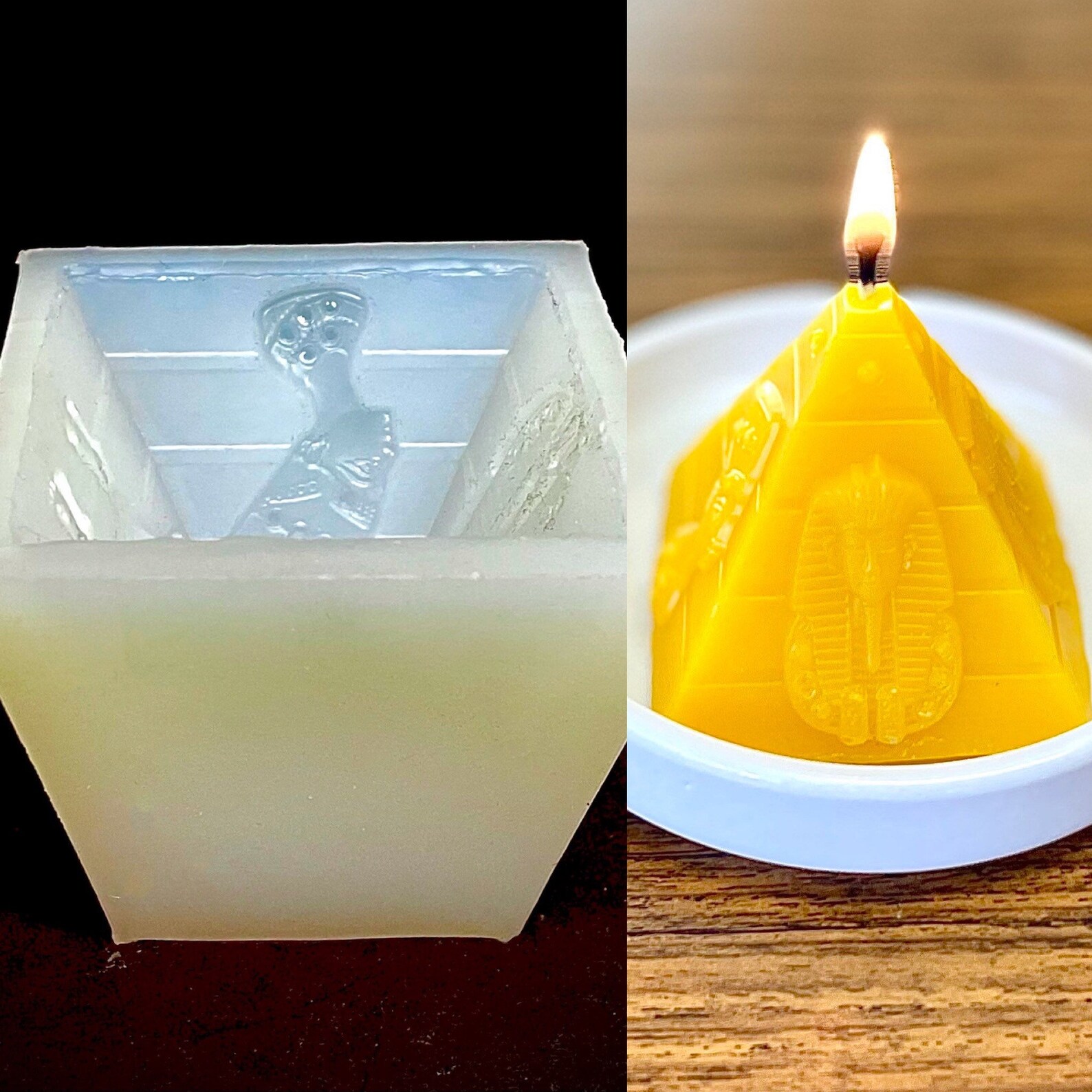 Silicone pyramid Mold Egyptian pyramid candle soap mold Etsy