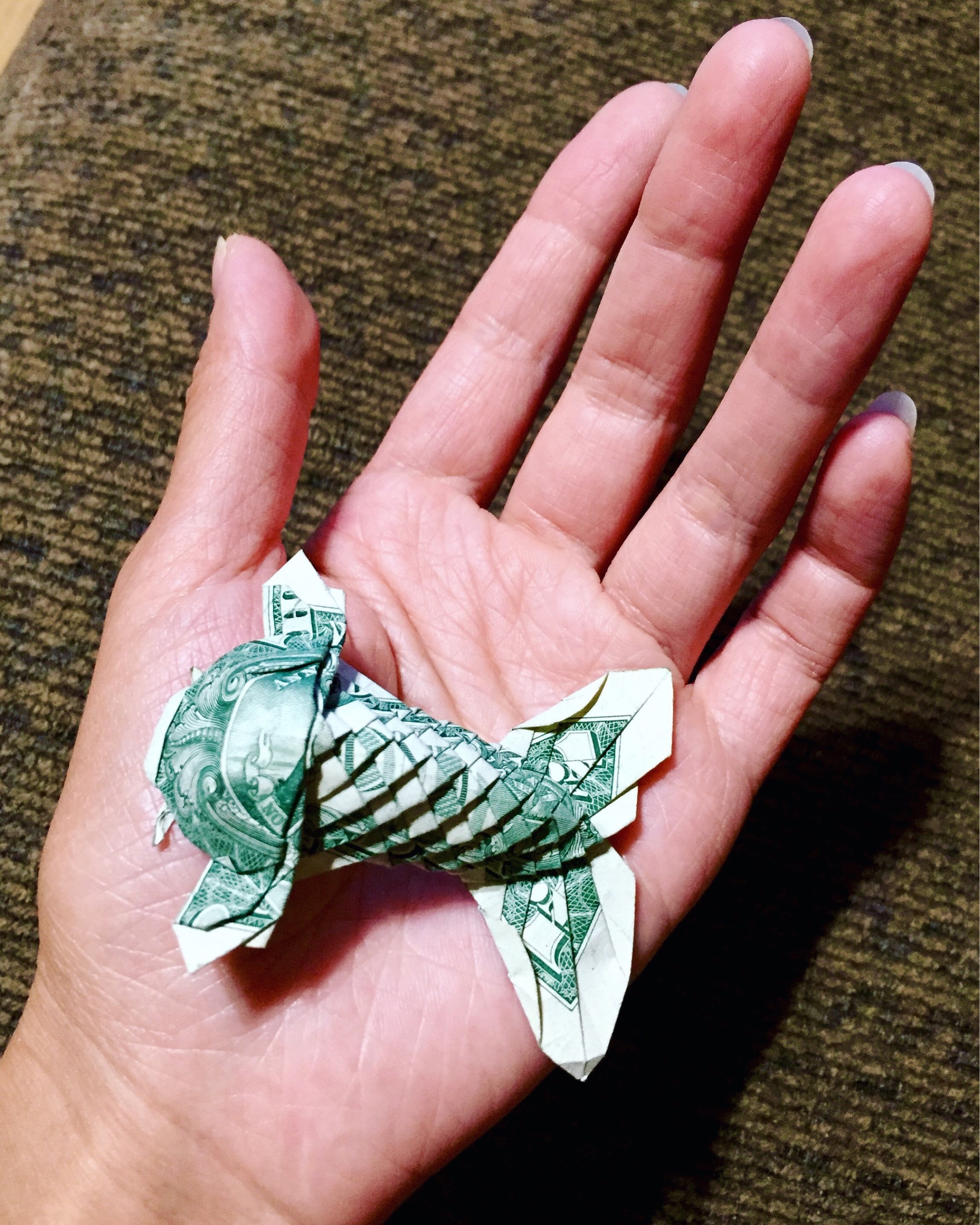 Money Origami origami fish Koi Fish US dollar bill Etsy
