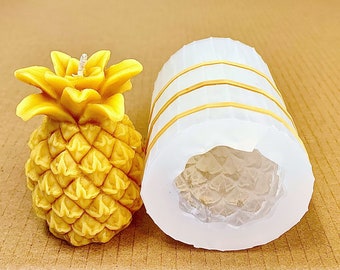 3D silicone pineapple mold - Pineapple candle soap Mold - silicone pillar candle mold - silicone fruit mold - food grade