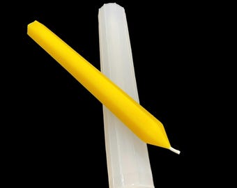 8” silicone hexagonal taper candle mold