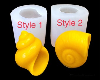 3D Silicone Seashell Mold - seashell candle soap resin mold