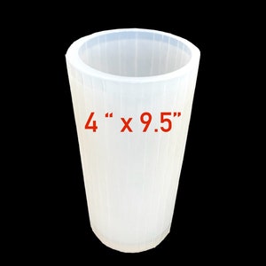 Big silicone pillar candle mold - round cylinder mold - soap resin mold - 4” x 9.5”