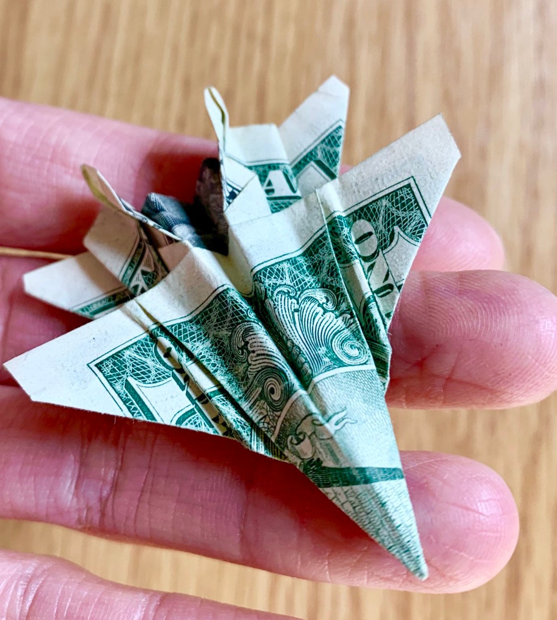 Geld Origami Flugzeug Origami Flugzeug Kampfjet US | Etsy