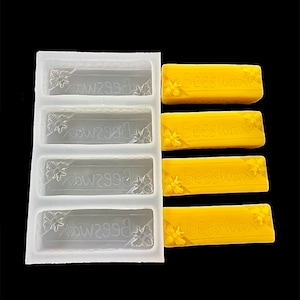 Silicone beeswax bar Mold - 1 oz bee bar mold - honeybee bar mold - Food grade - handmade mould