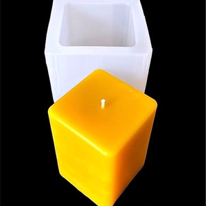 Silicone square pillar candle Mold - handmade - 3.5”