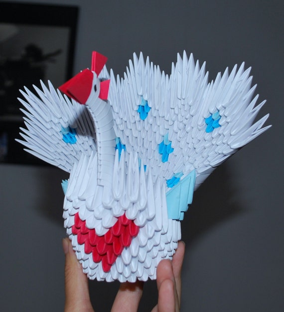 3d Origami Peacock Paper Peacock Valentine Wedding Anniversary Gift Home Decor