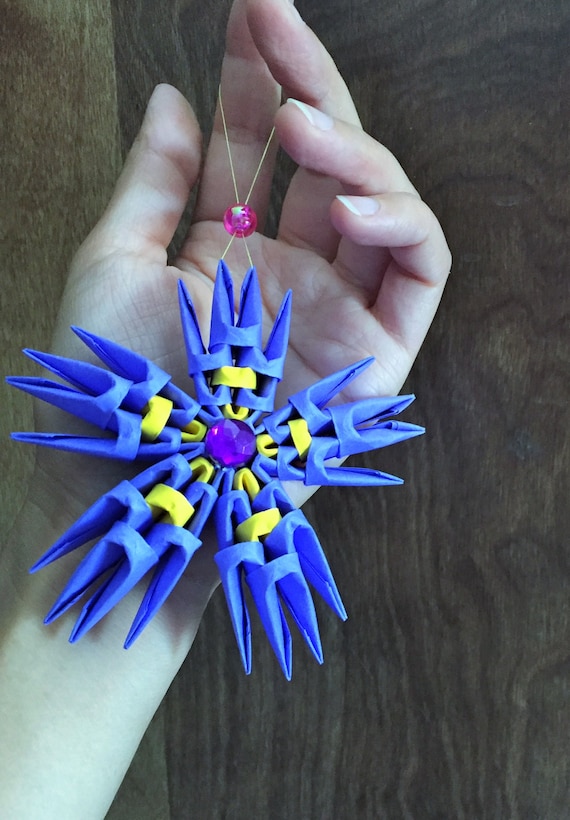 3d Origami Flower Ornament Paper Flowers Flower Decor Christmas Tree Decor