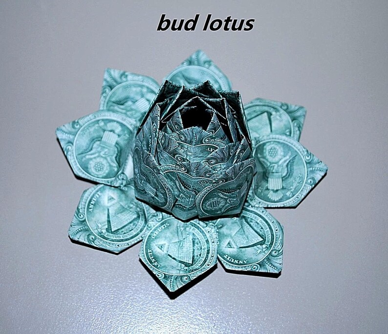 water lily graduation Gift origami lotus dollar bill flower holiday money flower Christmas lotus flower money lotus