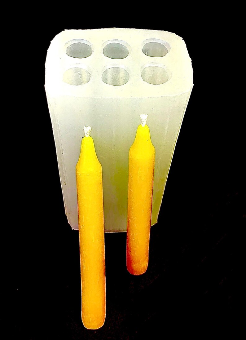Silicone chime candle mold 4 mini taper Mold spell Etsy