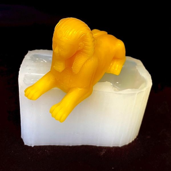 3” Small 3D Silicone Egyptian Sphinx Mold - small candle soap resin mold