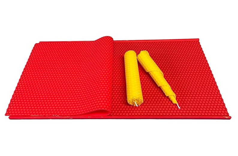 High quality Silicone honeycomb beeswax sheets mold for rolled candle or beehive foundation image 2