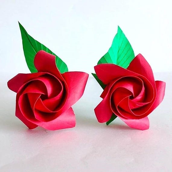 Paper Roses Origami Roses Origami Flowers Paper Flowers Custom Flowers Valentine Roses Anniversary Gift