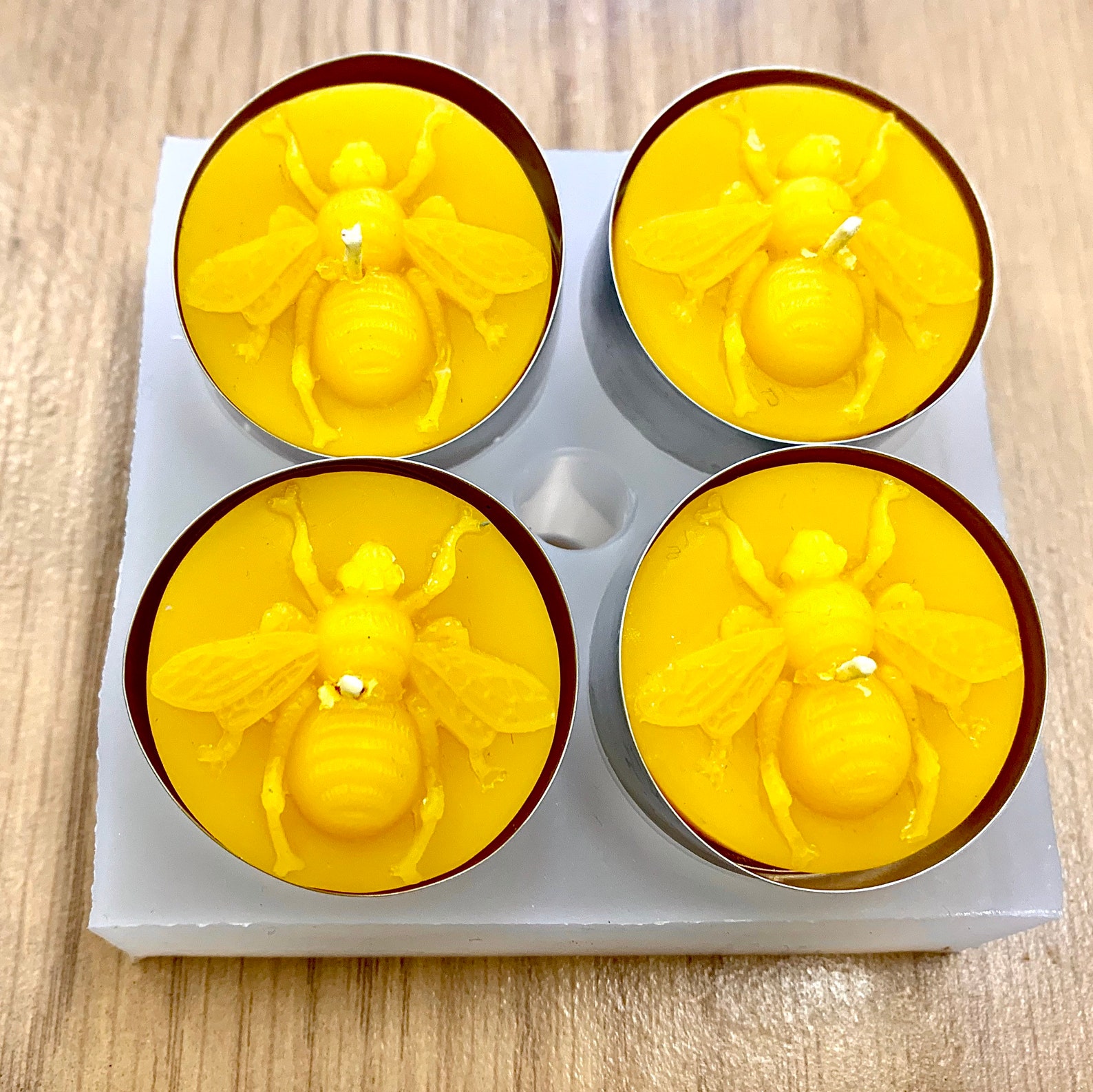 Silicone Tea light candle Mold honeybee bee mould wax melt Etsy