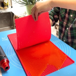 High quality Silicone honeycomb beeswax sheets mold for rolled candle or beehive foundation image 4