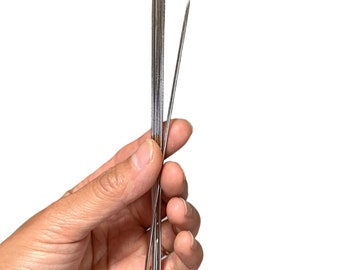 Pack of 5 - 6” stainless steel needles for candle making sewing stitching - wick holders - candle needle - mold pin