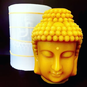 3D Silicone Buddha head Mold - female male Buddha Statue - homemade mold - Candle Resin mold