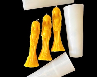 Stampo in silicone da 5,5" per dea della luna - stampo per candele rituali pagane wicca - stampo in resina per dea