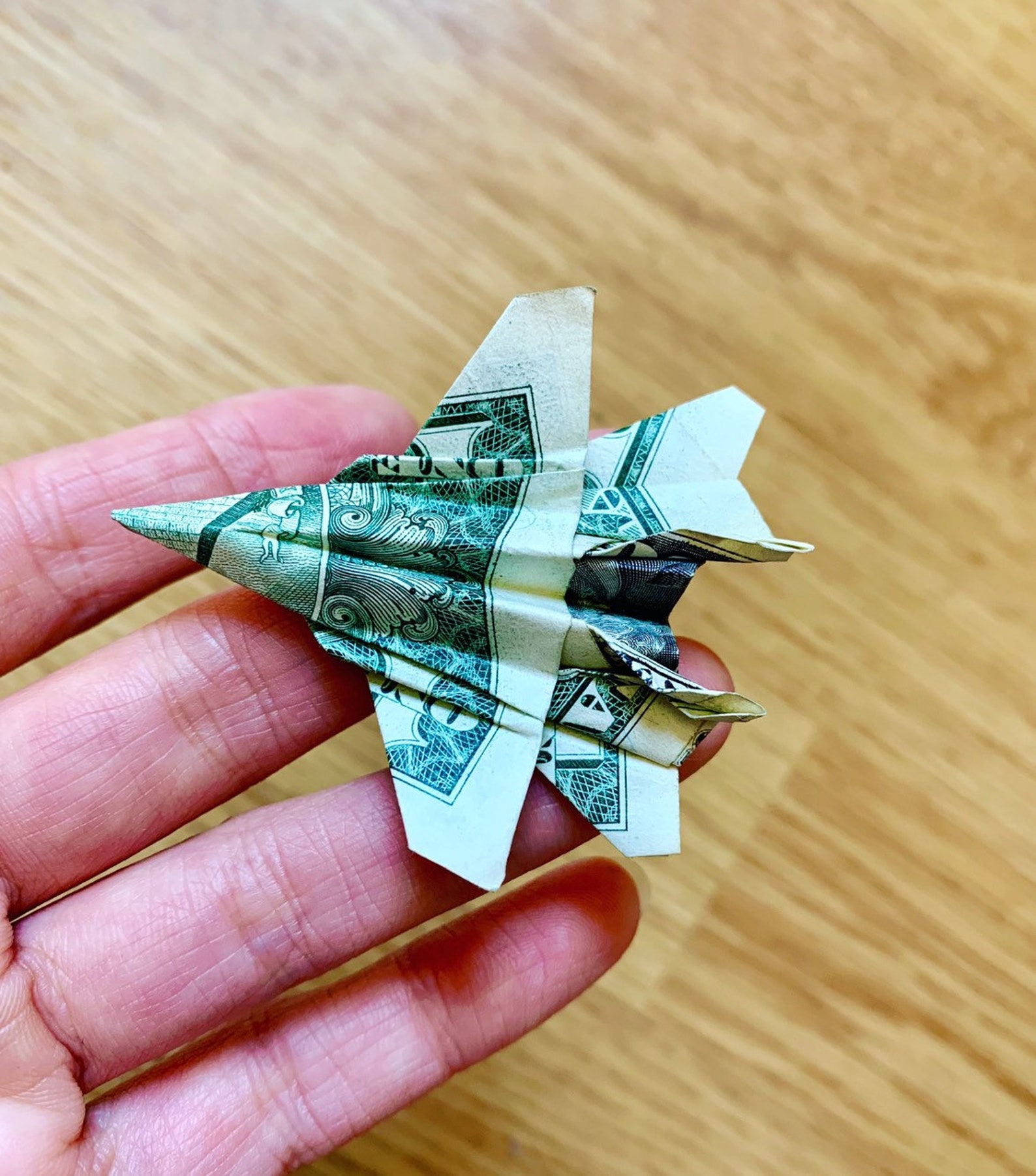 Geld Origami Flugzeug Origami Flugzeug Kampfjet US | Etsy