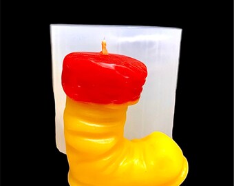 Silicone Santa’s boot Mold - 3D boot mold - silicone candle soap mold - homemade mold - Christmas holiday mold