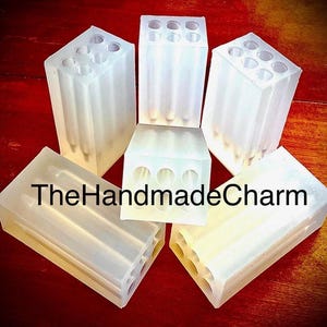 Silicone chime candle mold 4” - mini taper Mold - spell candle mold - 6 cavities - homemade image 10