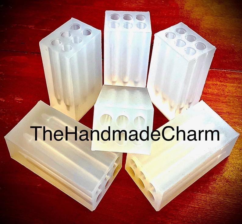 Silicone chime candle mold 4” - mini taper Mold - spell candle mold - 6 cavities - homemade image 10