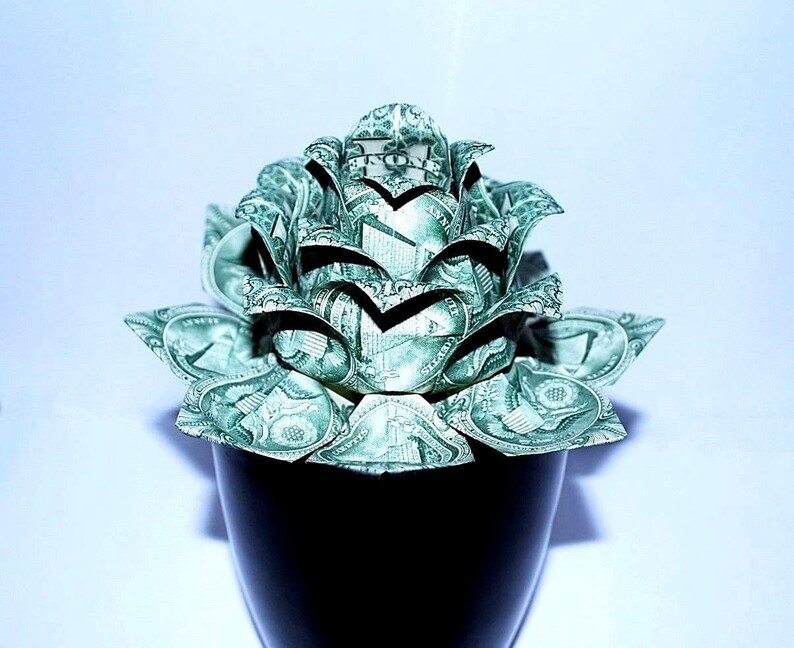 Money flower origami lotus money lotus dollar bill Etsy