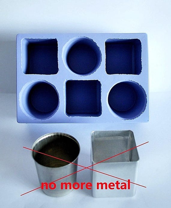silicone VOTIVE Candle Mold 6 cavities round square votive easy release homemade