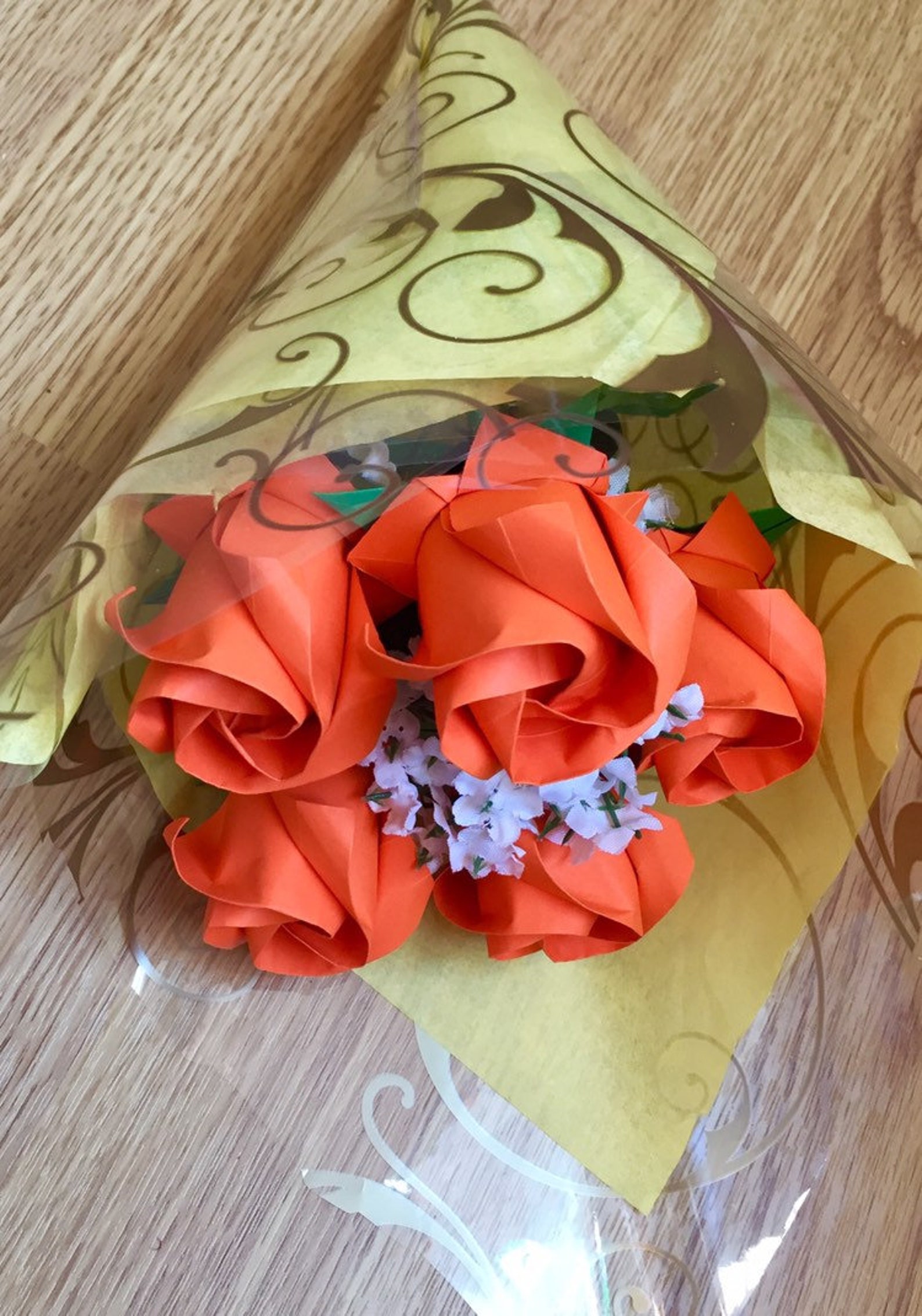 Origami Roses Rose bouquet paper flowers origami flowers Etsy