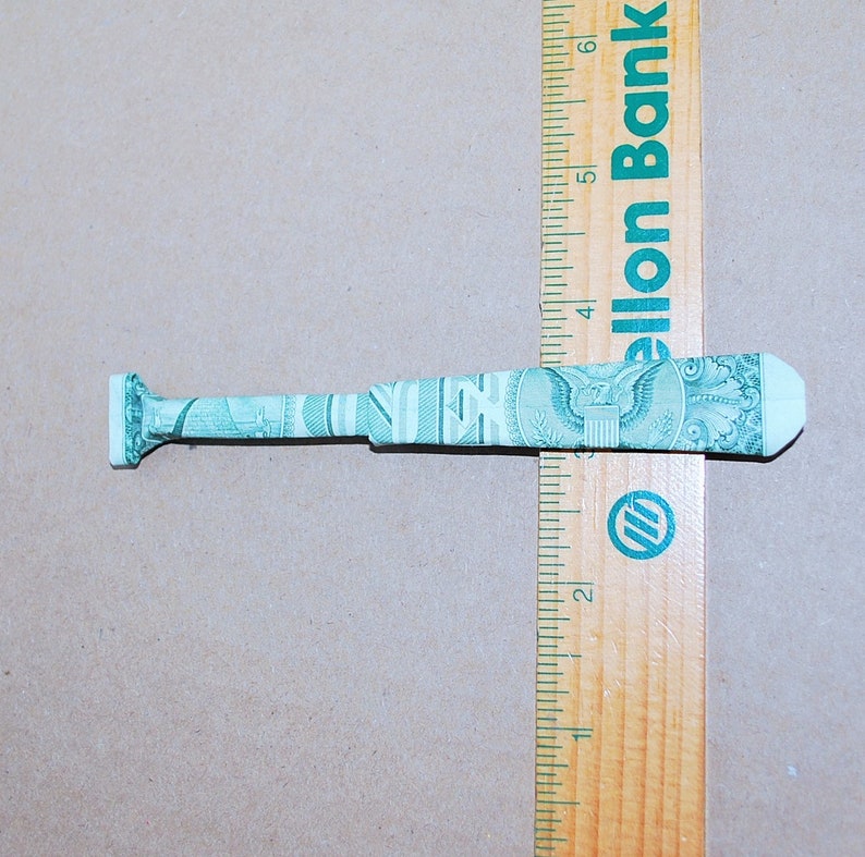 Money Origami origami baseball bat money origami baseball Etsy