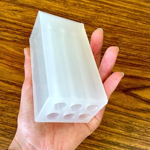 Silicone chime candle mold 4” - mini taper Mold - spell candle mold - 6 cavities - homemade mold only