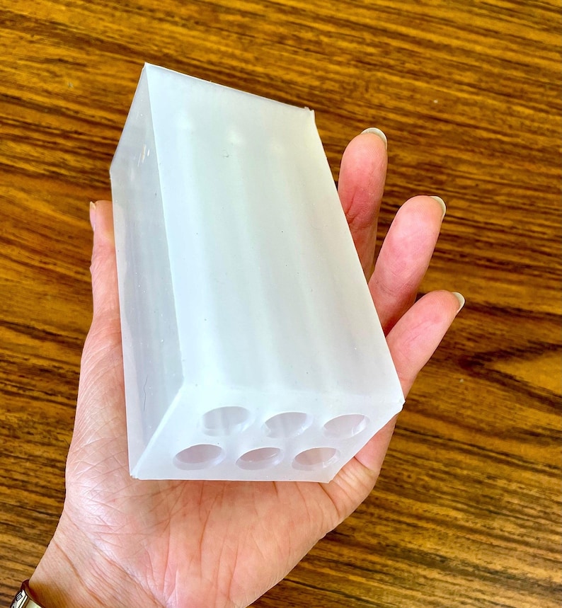 Silicone chime candle mold 4” - mini taper Mold - spell candle mold - 6 cavities - homemade mold only