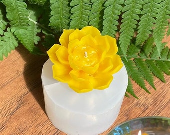2” Small 3D silicone lotus flower mold - floating candle mold - water lily mold - soap mold - food grade