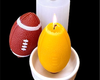 3D silikon fotbollsform - fotbollsljus tvålform - bollform - 10 cm