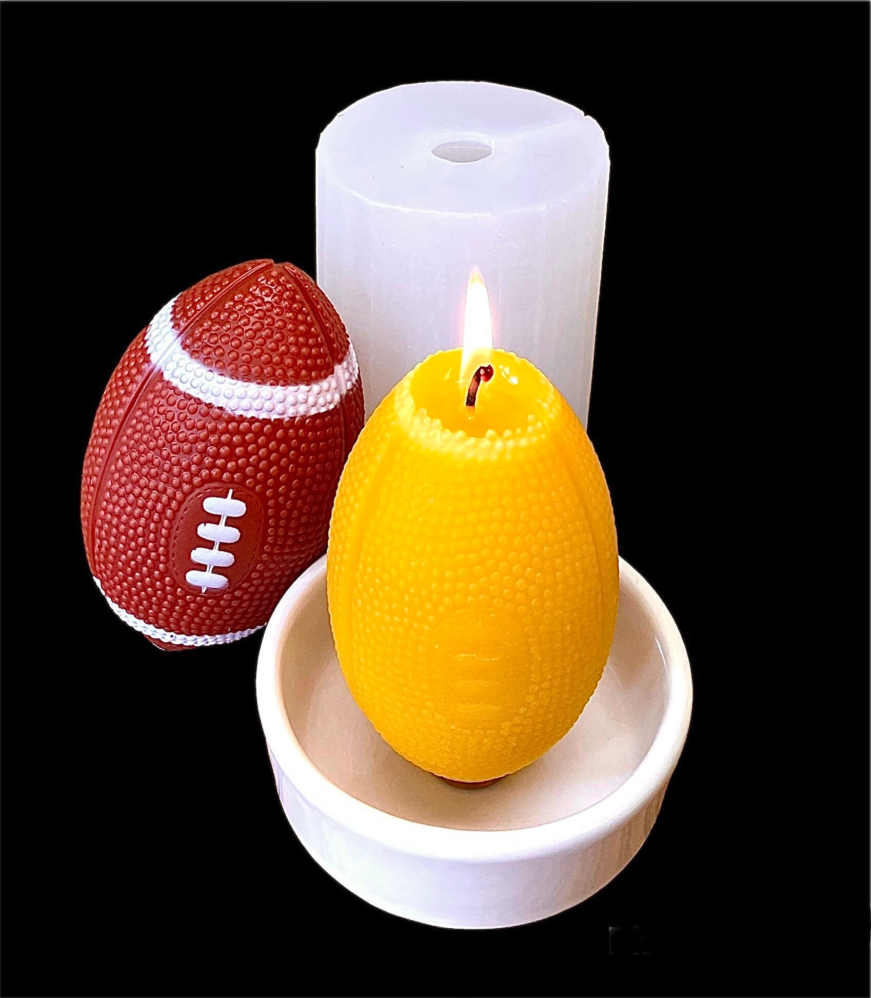 Vercico 3pcs Candle Making Molds Silicone Knitted Candle Moulds