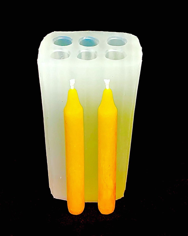 Silicone chime candle mold 4 mini taper Mold spell Etsy