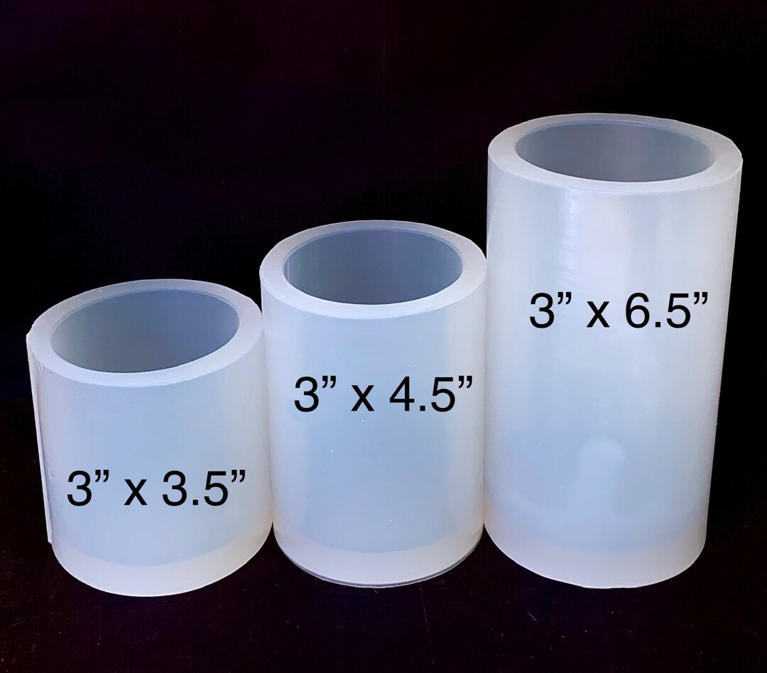 Silicone Pillar Cylinder Candle Soap Resin Molds 3'' Wide Etsy