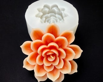 3D silicone floating lotus flower mold - 3.5” - water lily candle mold - beeswax candle mold - soap resin mold