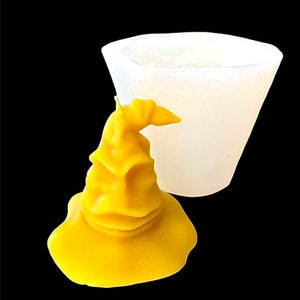 3” 3D Silicone wizard hat Mold - sorting hat mold for candle soap resin - ritual spiritual candle mold - cake topper mold