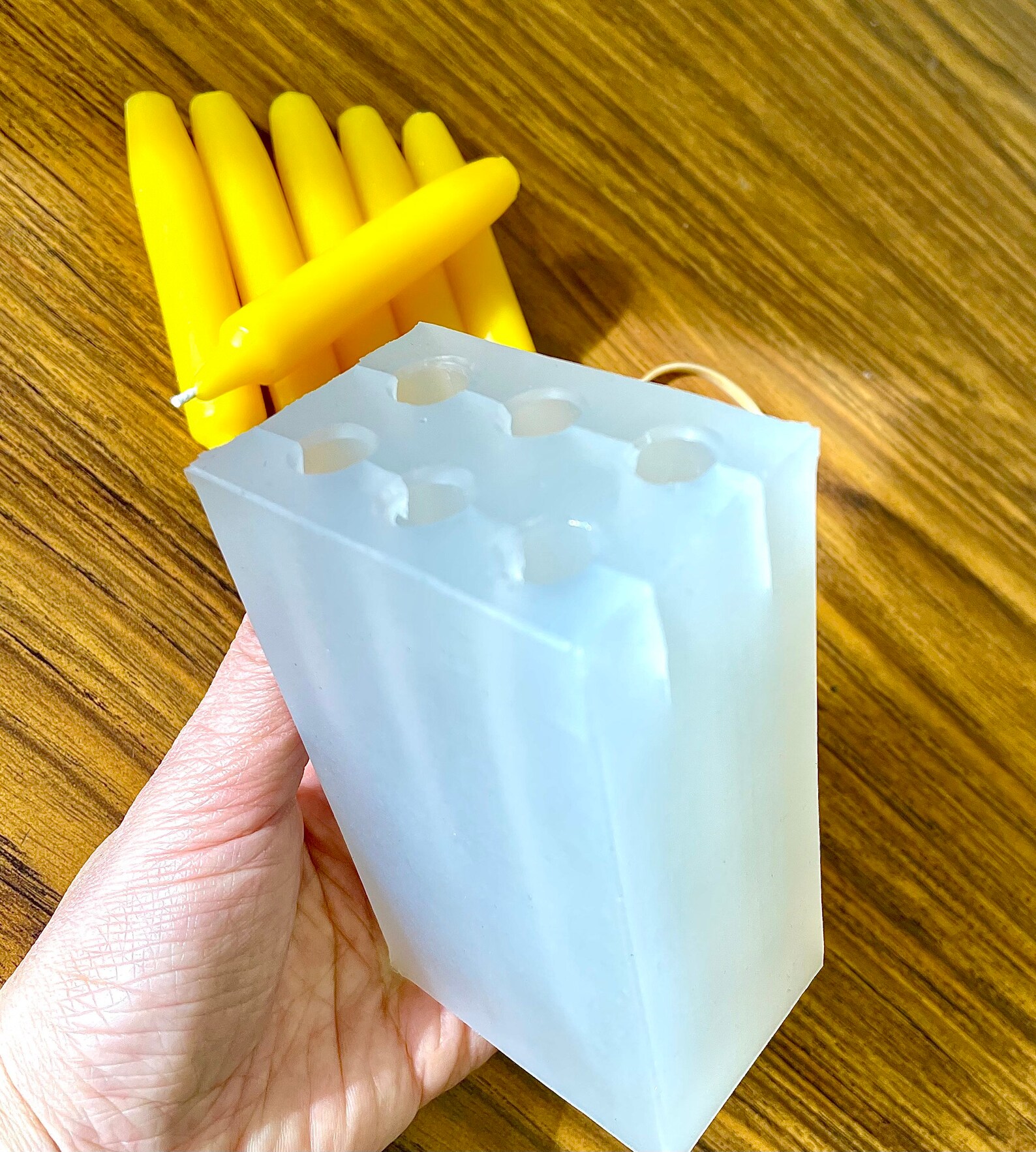 4 plus sized Silicone chime candle mold mini taper Mold Etsy