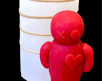 4.75” Silicone voodoo doll Mold - 3D candle mold - ritual spiritual pagan mold - homemade