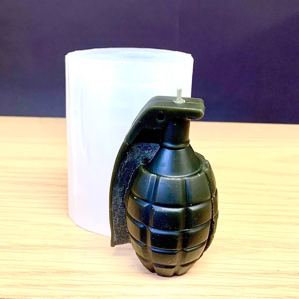 3D Silicone grenade Mold for making Blockbuster candle - soap bath bomb mold