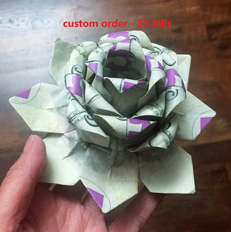 Quick easy origami flower from dollar bill servmyte