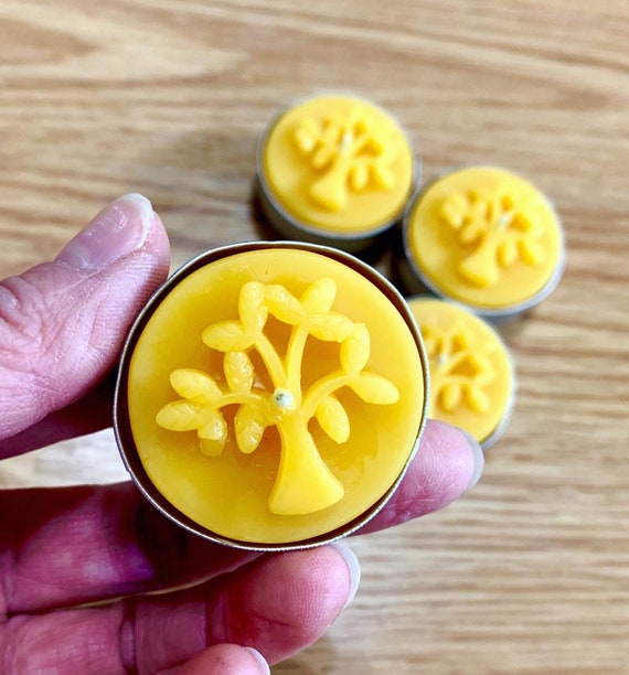 Silicone Life Tree Tea Light Candle Mold Wax Melt Lotion Bar Mould 4 Cavity  Homemade 