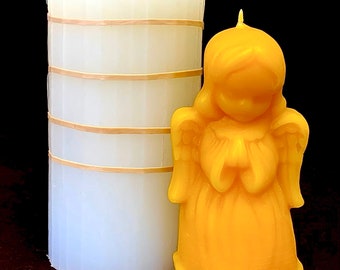 3D Silicone Praying angel Mold - homemade candle soap resin mould - 4.7”