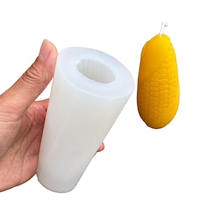 3D silicone corn on the cob mold - 4 1/4” - candle soap resin mold - food grade