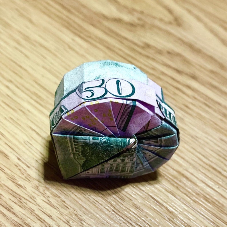 Money Origami ring heart box US dollar bill ring with Etsy