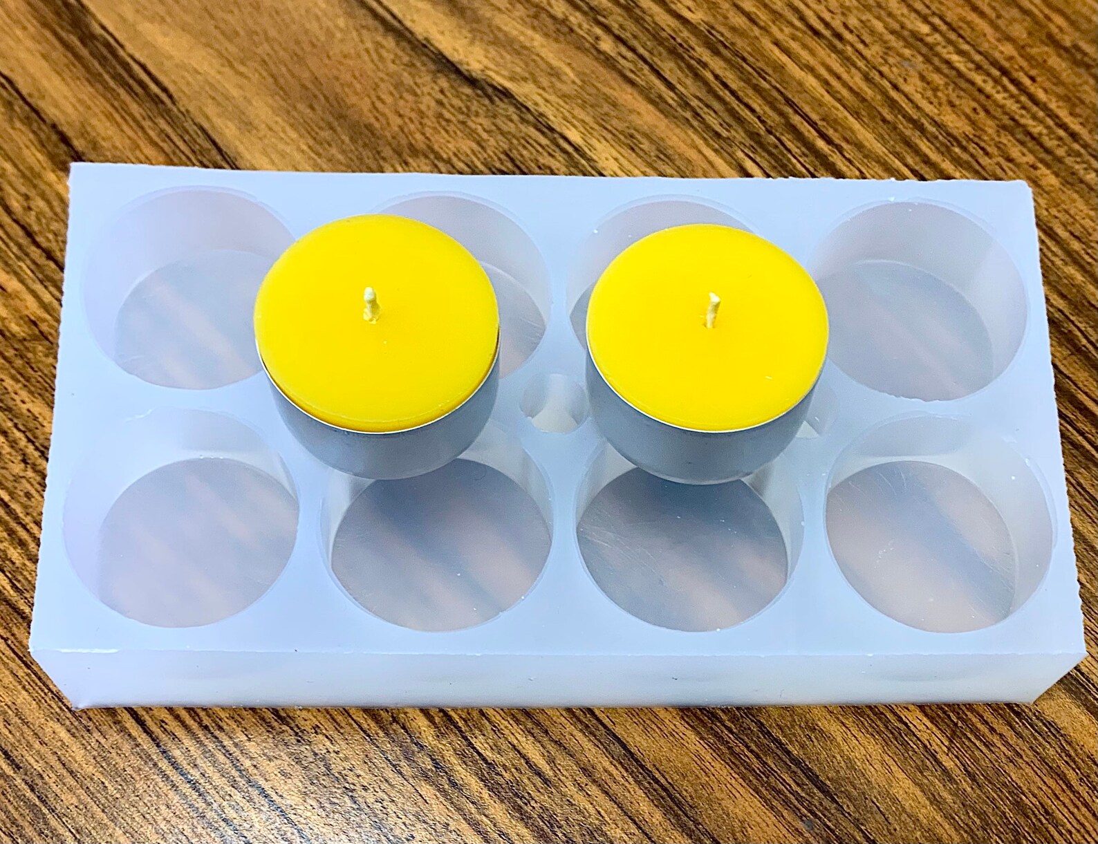 8 Cavity Silicone Tea Light Candle Mold Wax Melt Lotion Bar Etsy Canada