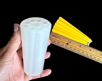 3,5-inch siliconen mini-tapervorm - mal verjaardagskaars - mal voor spreukkaars - 8 holtes