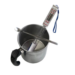 Candle making kit for beginners - wax pouring pot stainless steel pitcher - digital thermometer